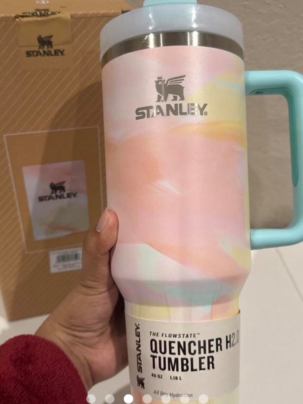 Stanley 40oz FlowState Quencher Tumbler rare Warm Serene Brushstroke rare collab - Picture 3 of 6